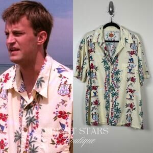 Extremely Rare Hawaiian Shirt ASO Chandler Bing Friends Matthew Perry Vintage